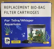 Box Of 12 Replacement Tetra Whisper Aquariums Bio-Bag Filter Cartridges-Medium