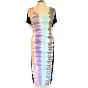 New Torrid 2 (2X 18/20) Tie Dye Super Soft Slit Side Scoop Neck Knit Maxi Dress