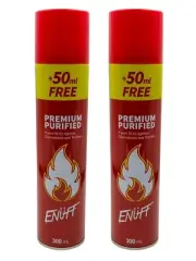 2 x 300ml Enuff Premium Lighter FLUID Butane Gas Refill Universal Jet Torch
