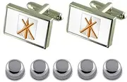 [Select Gifts] Shirt Dress Studs Bobruysk City Belarus Flag Cufflinks