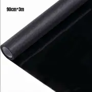OZNALA 90*300cm Blackout Static Cling Window Glass Film Privacy Protection To Block Sun Decor (Black)