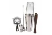 Professional Bartender Stainless Steel Cocktail Set 5 pieces Kit Boston Shaker