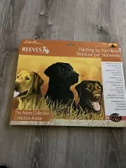 Reeves Paint By Number Kit, Boxed Unopened Three Labrador Dogs (PBNACL2)
