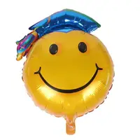 在飛比找樂天市場購物網優惠-黃色大笑臉畢業帽鋁膜氣球 佈置【BlueCat】【JI232