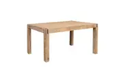 Dining Table 210cm Large Size with Solid Acacia Wooden Base in Oak Colour