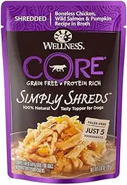 Wellness Core Simply Shreds Chicken & Salmon Dog Food 12x79g