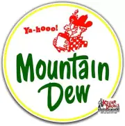 (MTDEW-1) 12" MT MOUNTAIN DEW ROUND COOLER POP SODA MACHINE DECAL