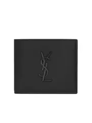 Saint Laurent Monogram East/West Wallet in Grain de Poudre Embossed Leather