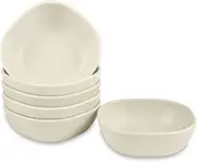 6PCS 4.5 OZ Wheat Straw Small Dessert Bowls, Stacked Pinch Bowls, Mini Prep Bowls, Unbreakable Dipping Saucers for Side Dishes, Seasoning, Snack, Appetizer (Beige)