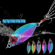 5pcs/set 5-20g Metal Blade Fishing Lures Hard VIB Crank Bait Sinking Treble Hook