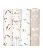 Aden and Anais Muslin Swaddles Safari Dreams, Pack of 4