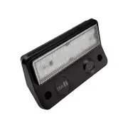BLACK WITH SWITCH 123mm DUAL LED BUG LIGHT 12V AWNING LIGHT AMBER/WHITE LIGHTS