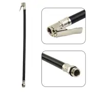Rustproof Air Tyre Inflator Flexible Hose with Tire Gauge and Connector