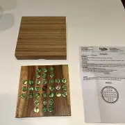 Vintage New Wooden Solitaire Game By Dilema Games With Instructions