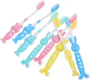 TOKIDNY Boys Toothbrush Soft Mini Toothbrush Set Cartoon Design Boys and Girls Toothbrush Baby Travel Kit
