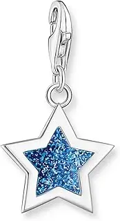 [Thomas Sabo] Silver Star Charm With Dark Blue Glitter