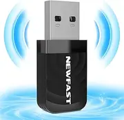 NEWFAST WiFi Adapter PC, 1300 Mbps USB Dual-Band 5G/2.4G WLAN Stick PC, Built-in High Gain Antenna, Mini Body Design, Optimisation of Heat Dissipation, WiFi Dongle Only for Windows 11/10, Mac OS 10.11