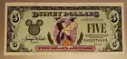 Disney Dollars 1999 Goofy $5 Bill (Disney Parks) New No Longer Distributed