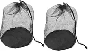 Abaodam 2pcs Sports Equipment Organizer Mesh Drawstring Bags for Basketball Soccer Volleyball Lightweight Laundry Mesh Storage for Training Gear for Schools and Outdoor Activities