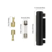 Fuse Holder Glass Socket Flip Shell Black/White Peanut Hull Equipment 6*30mm