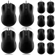12 Pcs Wired Computer Mouse Bulk Cord USB Computer Mice Ergonomic Wired Mouse...