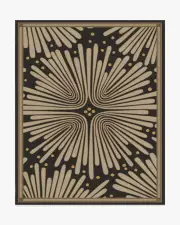 245' x 305' | Machine Washable Runner Rug | Kid & Pet Friendly | Indoor Rug | Jonathan Adler Gatsby Black & Gold Rug | Ruggable