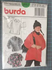 Burda Sewing Pattern, 3957 Size 6-14 Juniors. Vintage Pattern For Pullover Top