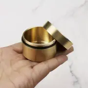 Portable Pill Case Brass Round Pill Box Organizer Holder Container Waterproof