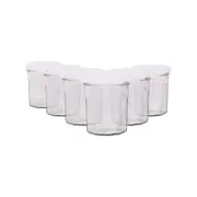 Argon Tableware Glass Jam Jars - 185ml - Pack of 6