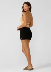 [Lorna Jane] On The Move Rib Skirt in Black, Cotton, Size - Small S Black