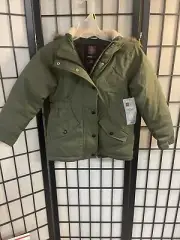 Swiss Tech Winter Parka Jacket. Unisex Kids Sz. Large (10-12) Dark Green
