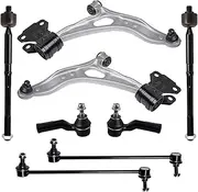 8Pcs Suspension Kit Fit For 13-18 Fo-rd C-Max, 12-18 Focus (No S,RS,ST), 2 Front Lower Control Arm w/Ball joint + 4 Outer Inner Tie Rod + 2 Sway Bar [# K622753 K622788 K750554 EV800898]