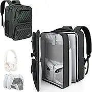 AKOZLIN Travel Bag Backpack for PlayStation 5 /PS5/PS4/PS4 Pro/PS4 Slim/Xbox One XS Gaming Console Carrying Case with Pockets for Controller, Headset, 2 Game Discs,Console Base and Accessories, Grey