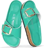 [Project Cloud] Genuine Leather Sandals Women Dressy Summer Beach Essentials - Flip Flops & Slides with Memory Foam Insole Womens Sandals Comfortable Footwear