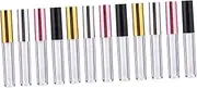 DECOMELODY 12Pcs Empty Lip Gloss Containers with Metallic Caps Refillable Lip Gloss Holders for Makeup and Travel