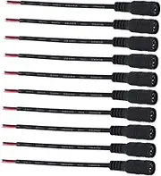 OSALADI CCTV Camera Accessory Kit 10pcs 5.5x2.1mm Dc Female Power Connectors Jacks