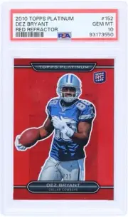 Dez Bryant Cowboys 2010 Topps Platinum Red Refractor #152 #17/25 PSA 10 Rookie
