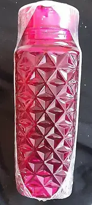 Newclassic Glass 33 oz "Cut Glass" Cranberry Serving Pitcher NWT