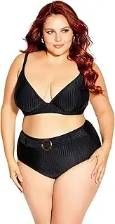 [City Chic] Women's Plus Size Top - Java Longline Underwire Bikini
