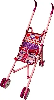 Dolls Pram Pram Metal Dolls Pram with Hood Foldable Girls Pram Toy for Dolls Pram Pushchair Pushchair Multicolor