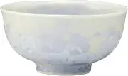 Kyoto Ware KTA467-01 Kiyomizu Ware Ceramic Kiln Rice Bowl, Large, Flower Crystal, Silver Flower
