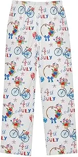 [ZZXXB] July 4th Bicycles and Balloon Boys Long Pants Soft Trousers Elastic Waist Kids Lounge Bottoms with Pockets S-XL