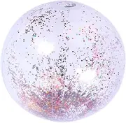 PERSELOSO Transparent Ball Beach Balls Outdoor Beach Ball Inflatable Ball Pool Game Ball Glitter Beach Ball Colorful