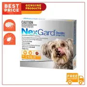 NEXGARD Flea Tick Treatment ORANGE for Dogs 6 Chews 2 to 4 Kg Shipping FREE