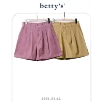在飛比找Yahoo奇摩購物中心優惠-betty’s貝蒂思 燈芯絨打摺高腰後鬆緊短褲(共二色)