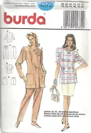 BURDA 4372 MISSES' SIZE 10-20 JACKETS, SKIRTS, PANTS SEWING PATTERN