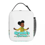 c430 Gracies Family Corner Cute Phonic's Song Lunch Bags Insulated Lunch Tote Portable Bento Box Leakproof Picnic Bags for Woman Work k430