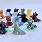 Carved Natural Quartz Crystal Ghost Reiki Skull Crystal Skull Halloween Gift