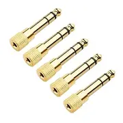 Cable Matters 5-Pack 6.35 to 3.5 Headphone Adapter Jack / 3.5 to 6.35 Adapter/Audio Jack Adapter for Speaker Headphone Guitar Digital Piano Amp