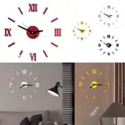 Wall Clock Clock Mirror Clock Mirror Wall Clock Silver Sofa Background 3D